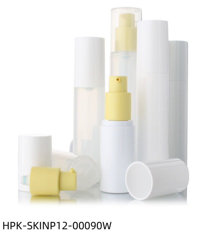 White or Frosted Airless Plastic Lotion Bottle